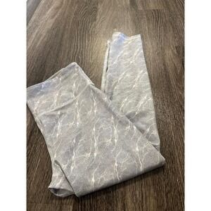 Zyia Active Gray Marble Print High Waist Athletic Leggings Yoga Pants Activewear